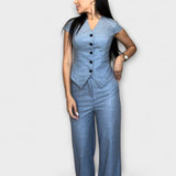 Ivy - Stijlvolle V-hals Top en Broek Set