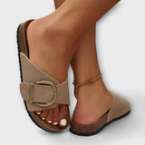 Margie - Dames Kork Pantoletten met Gespsluiting Design