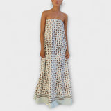 Hasel - Uniek geometrisch Off-Shoulder Maxi-jurk