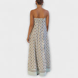 Hasel - Uniek geometrisch Off-Shoulder Maxi-jurk