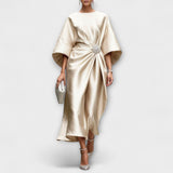 Luxe Shimmer Satin Lange Jurk