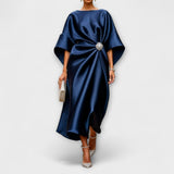 Luxe Shimmer Satin Lange Jurk