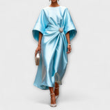 Luxe Shimmer Satin Lange Jurk