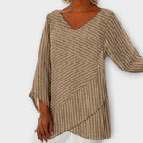 Penelope - Gestreept Drapé Top