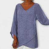 Penelope - Gestreept Drapé Top