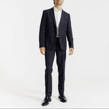 Slim fit kostuumbroeken - Marineblauw