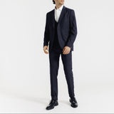 Slim fit kostuumbroeken - Marineblauw