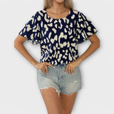 Evelyn - Casual Blouse met Ronde Hals