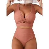 Melanie | Geribbelde Bikini met Hoge Taille