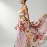 Amiel | Lichtgewicht Bloemenmaxi-jurk