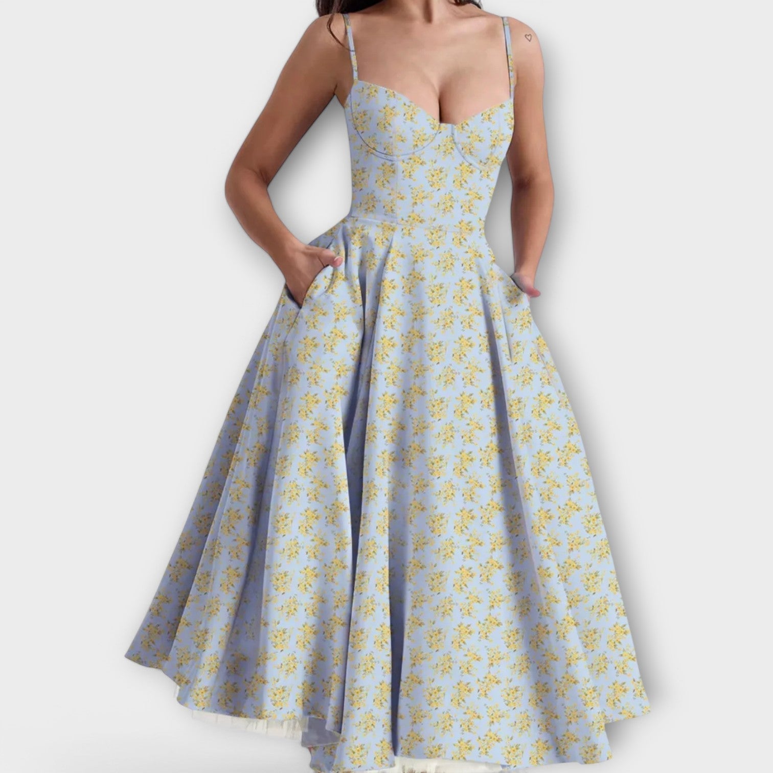 Mélie – Licht zomerjurk met korsett-detail