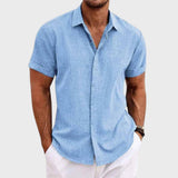 Laurent | Korte Mouwen Textured Overhemd