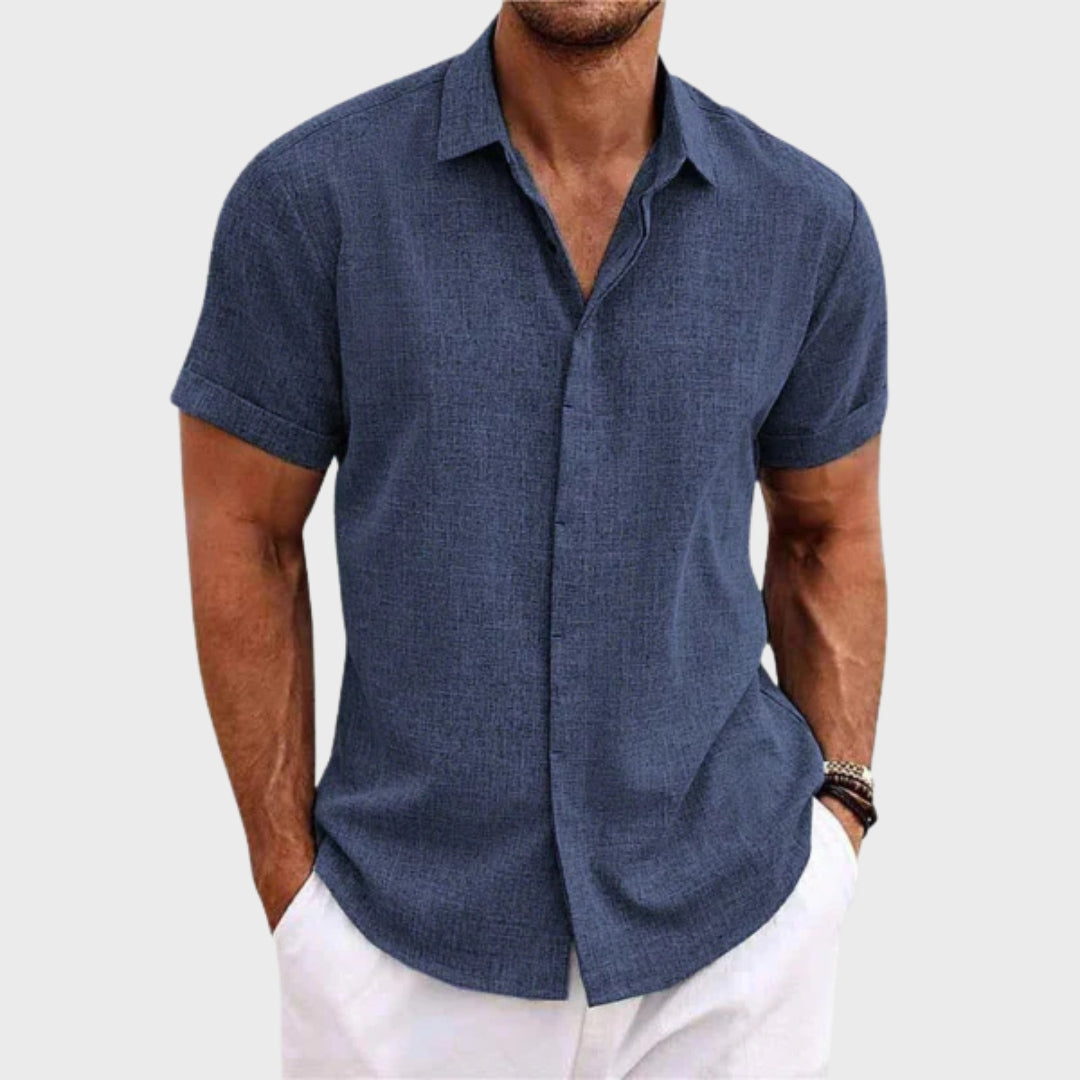 Laurent | Korte Mouwen Textured Overhemd