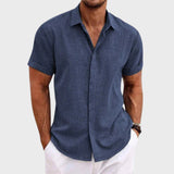 Laurent | Korte Mouwen Textured Overhemd