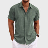Laurent | Korte Mouwen Textured Overhemd