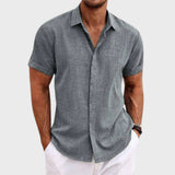 Laurent | Korte Mouwen Textured Overhemd
