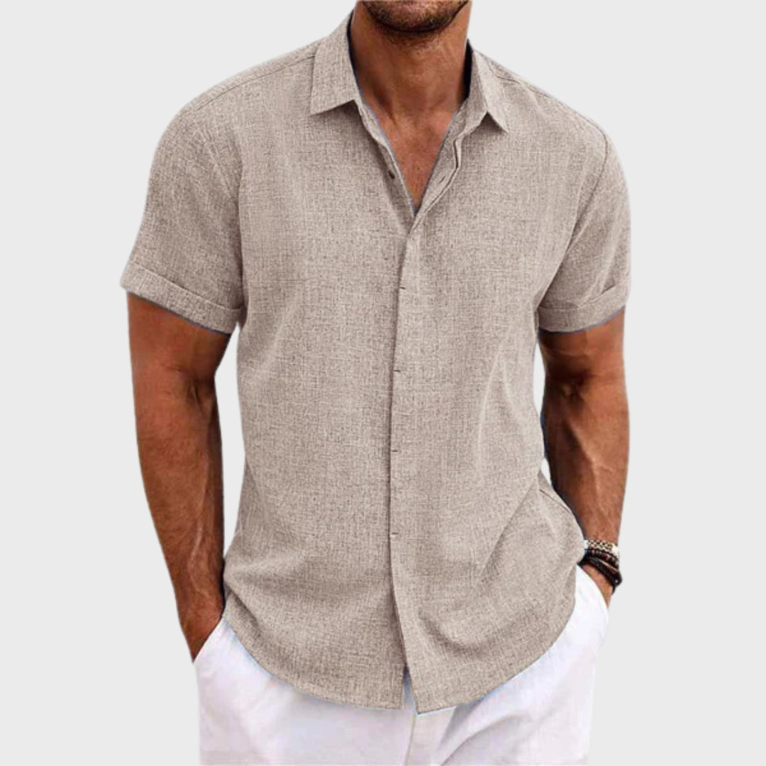 Laurent | Korte Mouwen Textured Overhemd