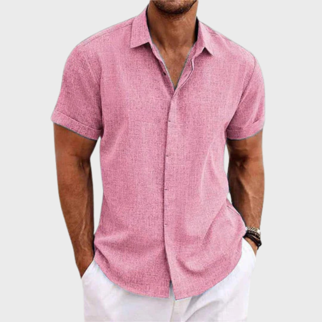 Laurent | Korte Mouwen Textured Overhemd