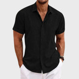 Laurent | Korte Mouwen Textured Overhemd