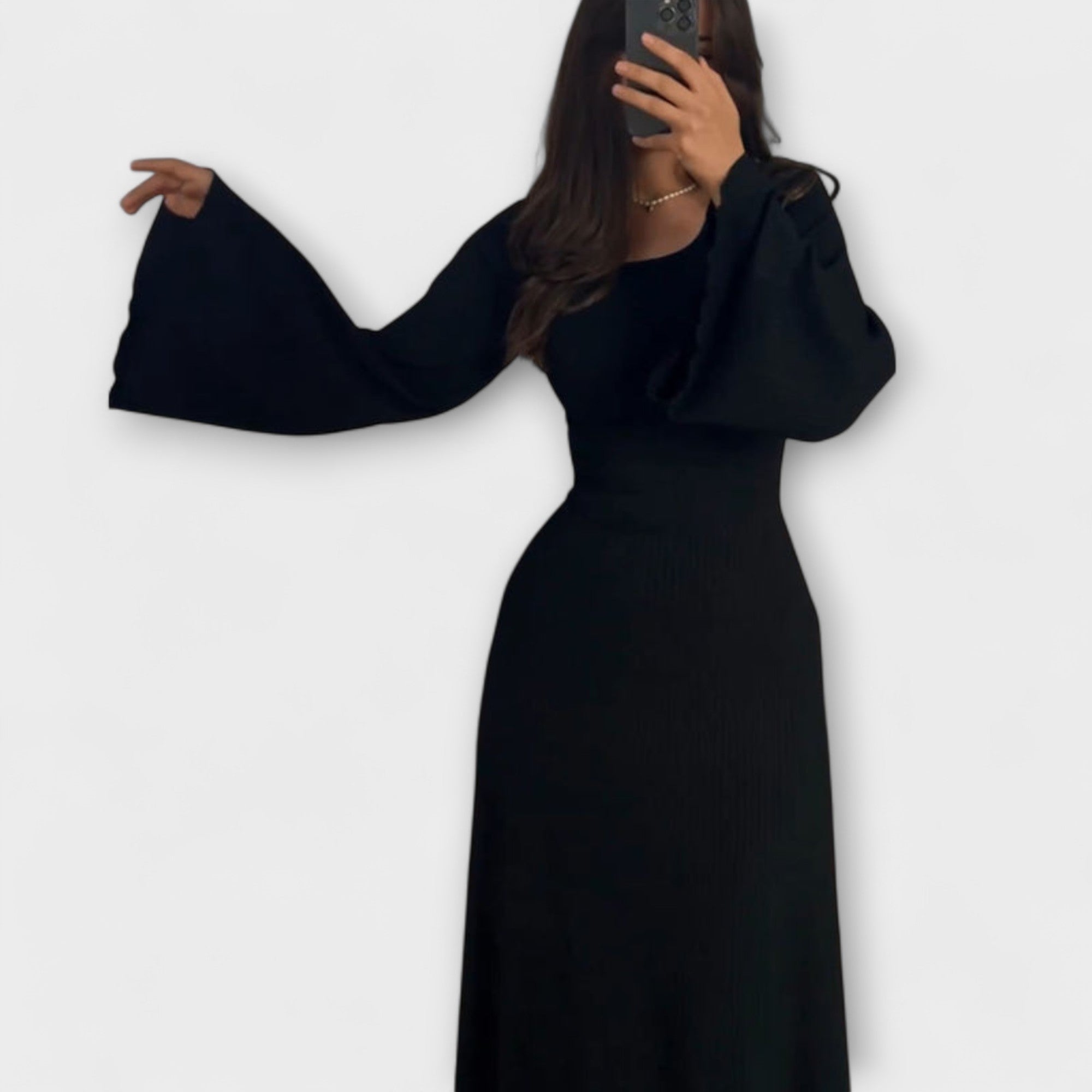 Jocelyn - Stijlvolle Tricot Jurk met Taille Detail