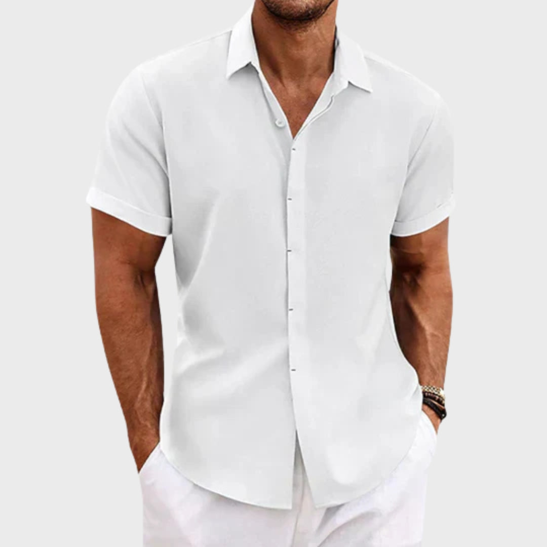 Laurent | Korte Mouwen Textured Overhemd