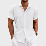 Laurent | Korte Mouwen Textured Overhemd