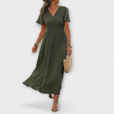 Heather - Elegante Boho jurk met V-hals en lange mouwen