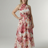 Sylin | Geraffineerde Halter Midi Jurk