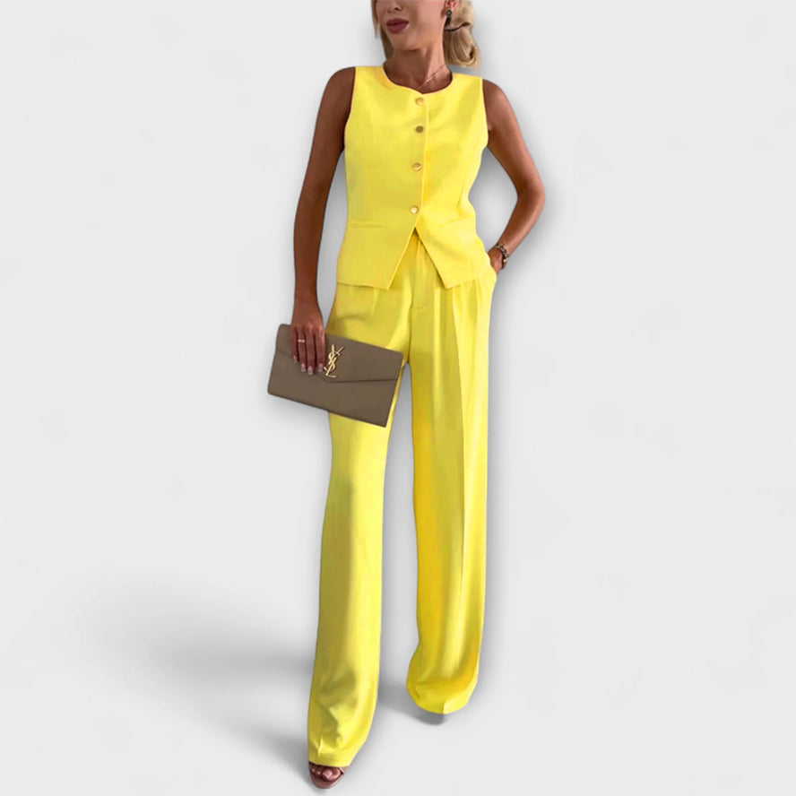 Wilhelmina - Chic Mouwloos Top en Broek Ensemble