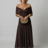 Calen | Off-Shoulder Midi-Jurk