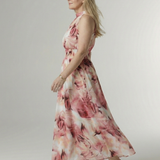Sylin | Geraffineerde Halter Midi Jurk