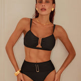 Anne | Bikini met Gouden U-Detail