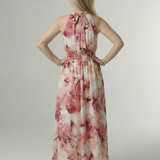 Sylin | Geraffineerde Halter Midi Jurk