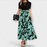 Luna - Zomerkleed met bloemenpatroon en ronde hals