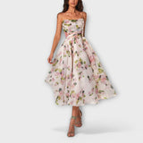 Elegante Chiffon Midi-jurk