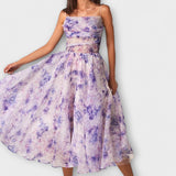 Elegante Chiffon Midi-jurk