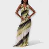 Klassieke Tie-Dye Gradient Maxi Jurk