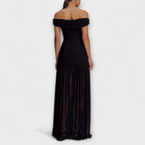 Maelie - Chic strapless Bodycon-maxi jurk met florale versieringen