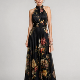 Sior | Bloemen Halter-Neck Midi-Jurk