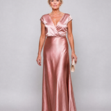Samouse | Maxikleed met wikkelbovenkant en korte mouwen