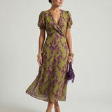 Virel | Ontspannen Bloemendesign Midi-jurk