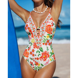 Britt | Boho Badpak met Diepe V-hals