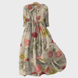 Retro jurk met bloemenboeket