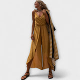 Anna - Donatila Zijde-split Jumpsuit