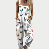 Comfortabele bedrukte overall