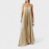 Michelle - Sweetheart Maxi Jurk in Oranje Bloem