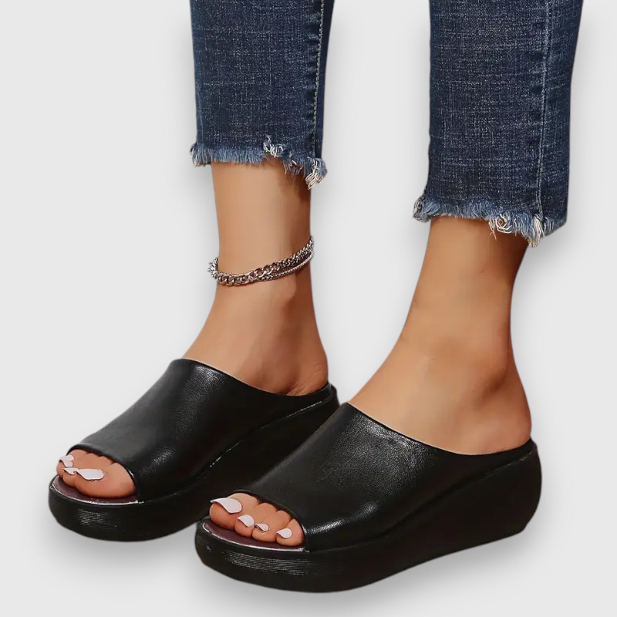 Amelie – Hielsandalen van Synthetisch Leer