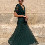 Luisa | Elegante lange feestjurk met V-hals