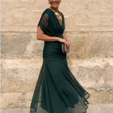 Luisa | Elegante lange feestjurk met V-hals