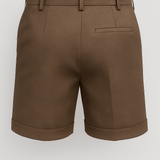 Heren shorts met plooien en zakken – Taupe en veelzijdig